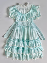 画像をギャラリービューアに読み込む, Vintage Kid’s Avenue Ruffle Dress Pastel Green Size 10 (130-140cm)
