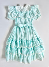 画像をギャラリービューアに読み込む, Vintage Kid’s Avenue Ruffle Dress Pastel Green Size 10 (130-140cm)
