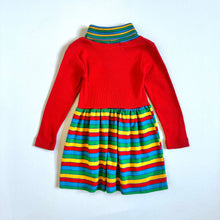 画像をギャラリービューアに読み込む, Vintage Health-Tex Rainbow Turtleneck Dress Red 2/3T (90-100cm)
