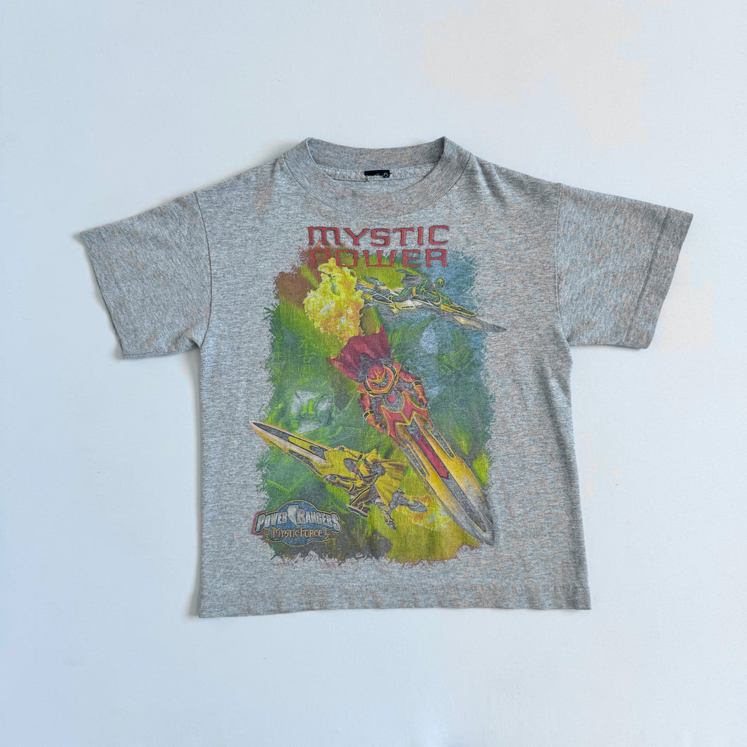 USED  Power Rangers 2006  “Mystic Force” T-shirts Gray XS (100-105cm)