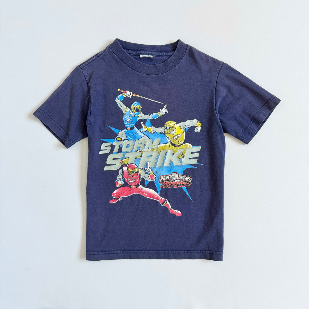 USED Power Rangers 2003 “Ninja Storm” T-shirts Navy Blue S (120cm)