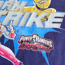 Load image into Gallery viewer, USED Power Rangers 2003 “Ninja Storm” T-shirts Navy Blue S (120cm)
