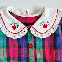 Load image into Gallery viewer, Vintage Heart Embroidered Plaids Dress 4T (100cm)
