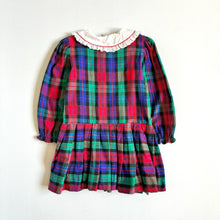 Load image into Gallery viewer, Vintage Heart Embroidered Plaids Dress 4T (100cm)
