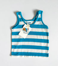 Load image into Gallery viewer, Vintage Blue/White Striped Mesh Tank 2/3T (90-95cm)
