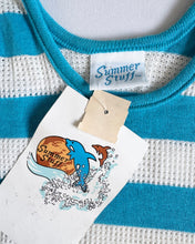 Load image into Gallery viewer, Vintage Blue/White Striped Mesh Tank 2/3T (90-95cm)
