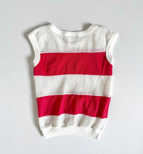 Load image into Gallery viewer, Vintage Red/White Mesh Tank Top (95-100cm)

