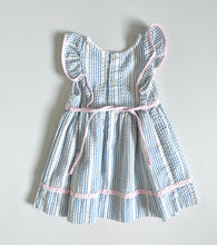 Load image into Gallery viewer, Vintage Seersucker/Flower Dress 24M (85cm)
