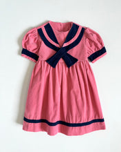 Load image into Gallery viewer, Vintage Pink Corduroy Sailor Dress 2T (90cm)
