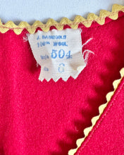 画像をギャラリービューアに読み込む, Vintage ‘60s Cowboy Embroidery Wool Vest Red 4-6 (100-120cm)
