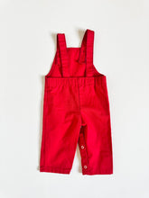 Load image into Gallery viewer, Vintage Buster Brown Horse Appliqué Overall Red 12M (70-75cm)
