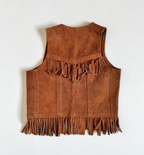 画像をギャラリービューアに読み込む, Vintage Bala California Leather Vest Brown Kids S/4-5T (100-110cm)
