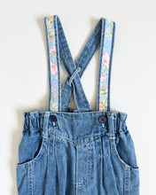 Load image into Gallery viewer, Vintage Denim/Floral Suspender Pants 24M (85cm)
