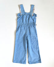 Load image into Gallery viewer, Vintage Blue/Floral Jumpsuit 4T (95-100cm)
