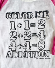 Load image into Gallery viewer, Vintage “Color Me” Pink/White Raglan T-shirt 2/3T (90cm)
