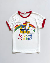 Load image into Gallery viewer, Vintage ‘80s Rainbow Rollers Ringer T-shirt Kids 6/9 (120-125cm)
