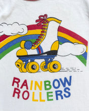 Load image into Gallery viewer, Vintage ‘80s Rainbow Rollers Ringer T-shirt Kids 6/9 (120-125cm)
