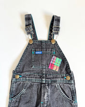 Load image into Gallery viewer, Vintage OshKosh B’gosh Black Denim/Plaids Overall 2T (90cm)
