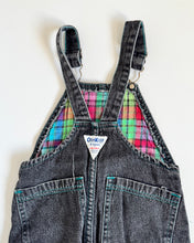 Load image into Gallery viewer, Vintage OshKosh B’gosh Black Denim/Plaids Overall 2T (90cm)
