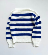 Load image into Gallery viewer, Vintage Annie Pie Blue/White Striped Knit Kids 6 (120-125cm)

