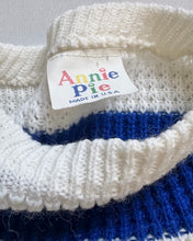 Load image into Gallery viewer, Vintage Annie Pie Blue/White Striped Knit Kids 6 (120-125cm)
