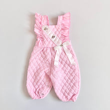 画像をギャラリービューアに読み込む, Vintage Quilting Rompers Patel Pink 0-6M (-60cm)
