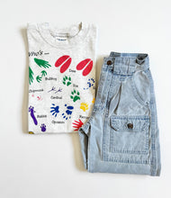 Load image into Gallery viewer, Vintage Pants and Footprints T-shirt Set Kids 6 (115-120cm)
