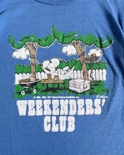 画像をギャラリービューアに読み込む, Vintage Snoopy Weekend’s Club Camping T-shirt Blue  3/4T (95-100cm)
