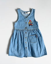 画像をギャラリービューアに読み込む, Vintage Disney Minnie Mouse Cheer Girl Denim Dress 4T (100cm)

