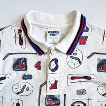 Load image into Gallery viewer, Vintage OshKosh B’gosh Hockey AOP Shirts Kids 6 (110-115cm)
