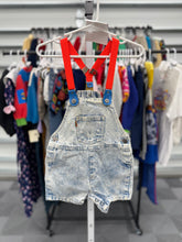 Load image into Gallery viewer, Vintage Levi’s Acid Wash/Neon Orange Short Overall 24M (85-90cm)
