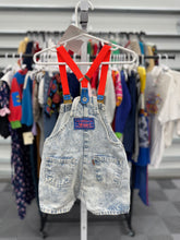 Load image into Gallery viewer, Vintage Levi’s Acid Wash/Neon Orange Short Overall 24M (85-90cm)
