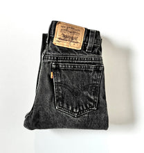 画像をギャラリービューアに読み込む, Vintage Levi’s Black Denim Pants 7X (120-125cm)
