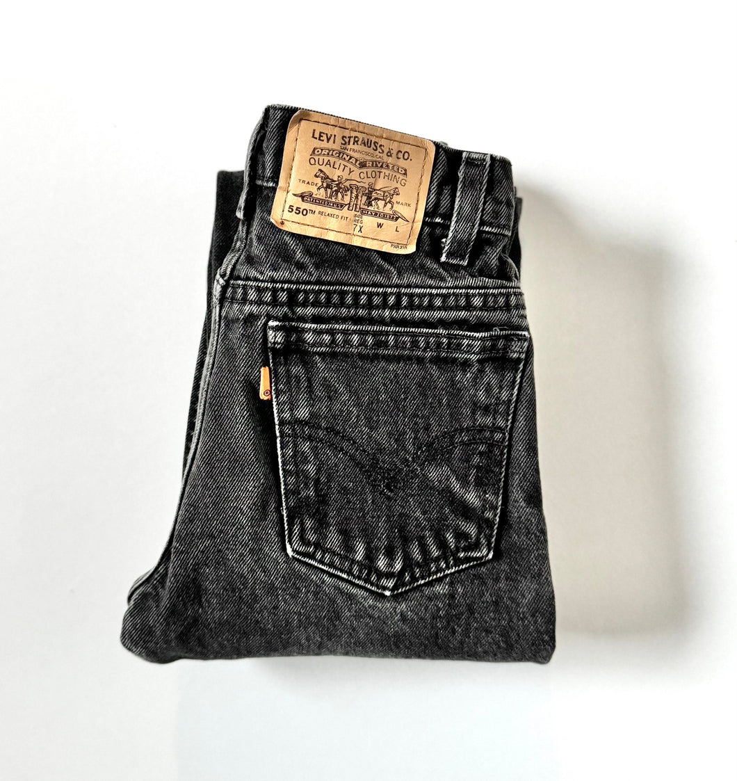 Vintage Levi’s Black Denim Pants 7X (120-125cm)