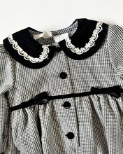 画像をギャラリービューアに読み込む, Vintage Bonnie Baby Houndstooth tooth Rompers 18M (80cm)
