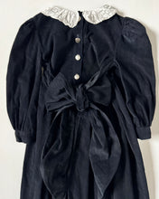 Load image into Gallery viewer, Vintage Lace Collared Black Corduroy Dress 5T (100cm)
