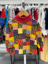 画像をギャラリービューアに読み込む, Vintage Patchwork Prints Turtleneck 3T (95cm)
