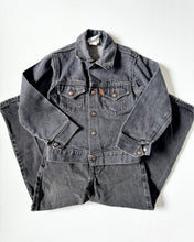 画像をギャラリービューアに読み込む, Vintage Levi’s Orange Tab Black Jean Jacket Kids 7 (120-125cm)
