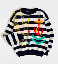 Load image into Gallery viewer, Vintage Anchor Striped Sweater Kids 8/10 (140cm)
