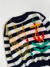 Load image into Gallery viewer, Vintage Anchor Striped Sweater Kids 8/10 (140cm)
