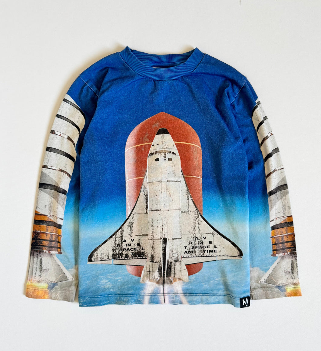USED Molo Rocket Launch Sleeve T-shirt Kids 6 (115cm)
