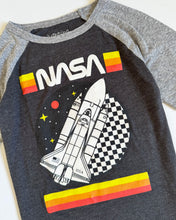 画像をギャラリービューアに読み込む, USED NASA Raglan T-shirt Kids 7 (125cm)
