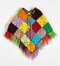 Load image into Gallery viewer, Vintage Handmade Crochet Poncho Baby One Size
