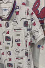 Load and play video in Gallery viewer, Vintage OshKosh B’gosh Hockey AOP Shirts Kids 6 (110-115cm)

