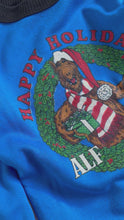 Load and play video in Gallery viewer, Vintage 1988 ALF Happy Holiday Sweatshirts Blue 5/6 (100-110cm)
