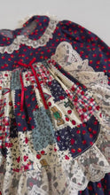 Load and play video in Gallery viewer, Vintage Apple/Teddy Bear Frill Apron Dress 3T (95cm)
