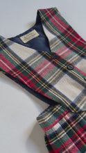 Load and play video in Gallery viewer, Vintage Ireland Wool Tartan Plaids VestDress 2/3T (90-95cm)
