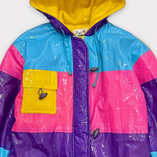 Load image into Gallery viewer, Vintage Pierre Boree Neon Colorblock Hoodie Enamel Jacket 14 (160cm)
