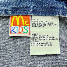 Load image into Gallery viewer, Vintage Mc Kids (McDonald’s) Denim/Flower Embroidery Dress Girl’s 7 (120cm)
