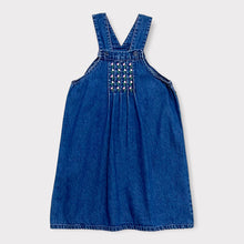 Load image into Gallery viewer, Vintage Mc Kids (McDonald’s) Denim/Flower Embroidery Dress Girl’s 7 (120cm)
